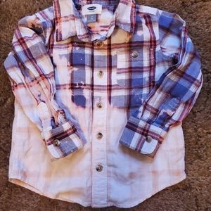 Bleached Old Navy 3T button down